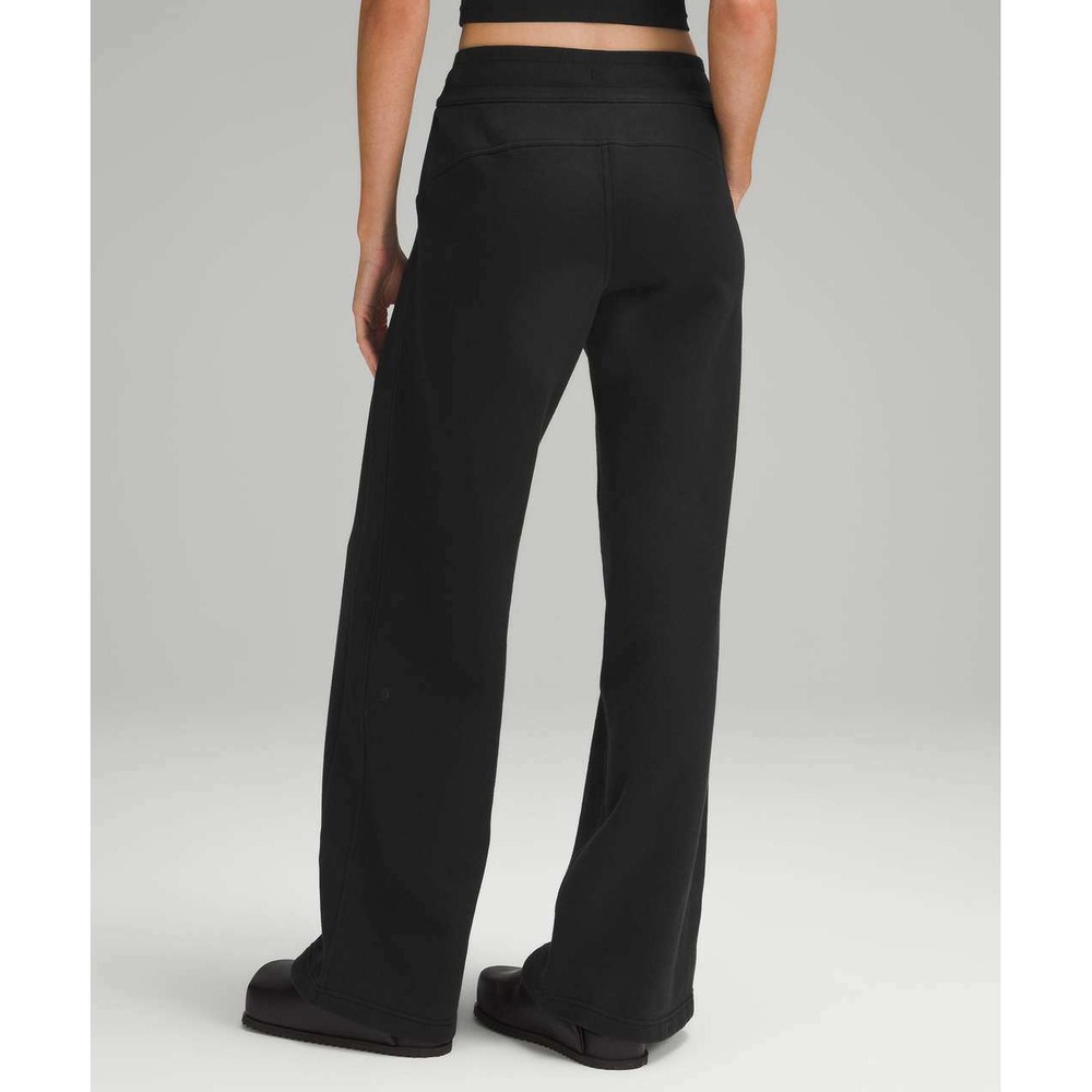 Lululemon Scuba Mid-Rise Wide-Leg Pant Full Length Black LW5FM0S Size 6 - Picture 2 of 7